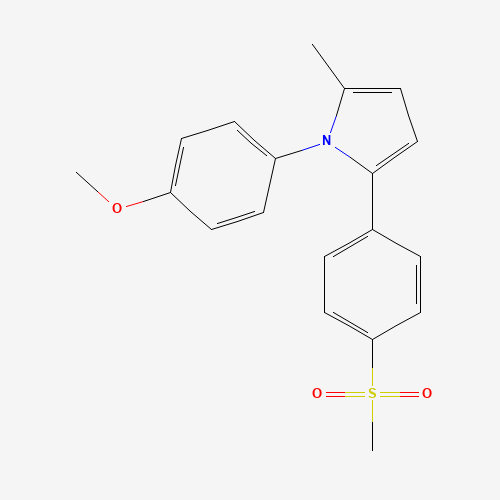 1-(4-methoxyphenyl)-2-methyl-5-(4-methylsulfonylphenyl)pyrrole (CAS: 959632-68-9) - Chemical Structure and Molecular Formula 