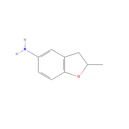 2-methyl-2,3-dihydro-1-benzofuran-5-amine (CAS: 26210-77-5) - Chemical Structure and Molecular Formula 
