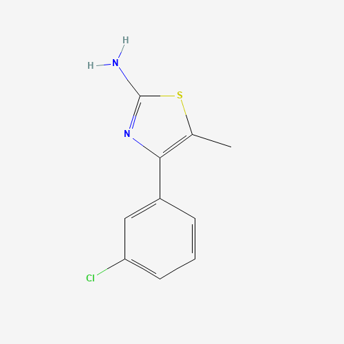 4-(3-chlorophenyl)-5-methyl-1,3-thiazol-2-amine (CAS: 206555-32-0) - Chemical Structure and Molecular Formula 