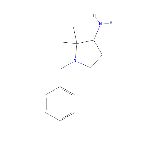 1-benzyl-2,2-dimethylpyrrolidin-3-amine (CAS: 1152111-26-6) - Chemical Structure and Molecular Formula 