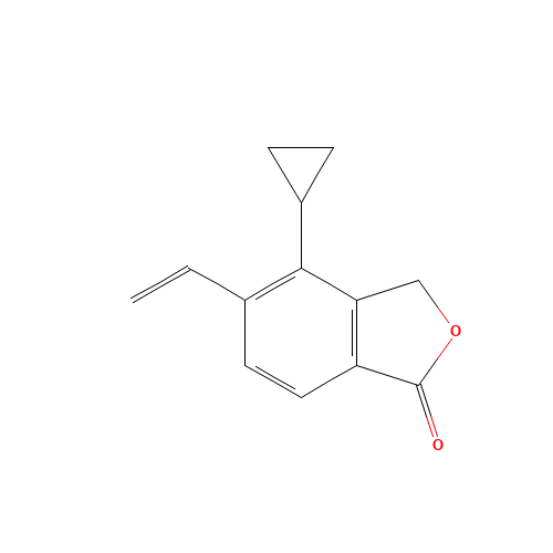 4-cyclopropyl-5-ethenyl-3H-2-benzofuran-1-one (CAS: 1255209-07-4) - Chemical Structure and Molecular Formula 