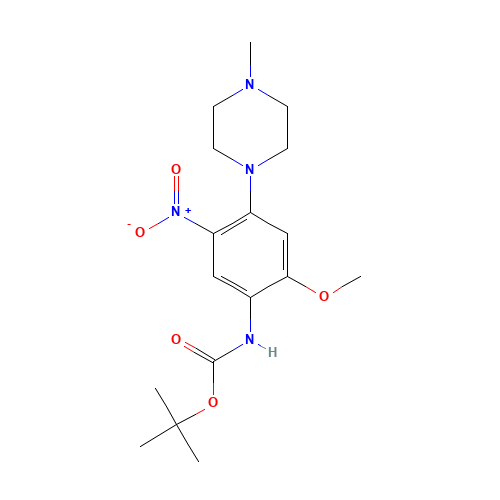 tert-butyl N-[2-methoxy-4-(4-methylpiperazin-1-yl)-5-nitrophenyl]carbamate (CAS: 1421372-04-4) - Related Chemical Product