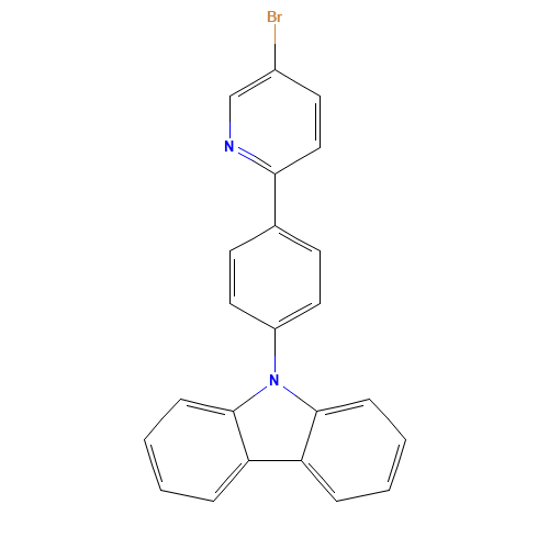 9-[4-(5-bromopyridin-2-yl)phenyl]carbazole (CAS: 1365756-83-7) - Chemical Structure and Molecular Formula 
