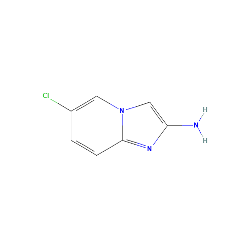 6-chloroimidazo[1,2-a]pyridin-2-amine (CAS: 1005785-45-4) - Chemical Structure and Molecular Formula 