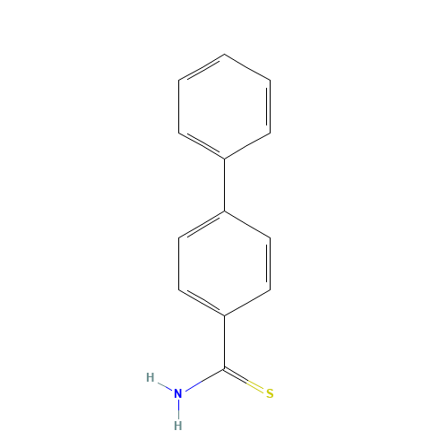 4-phenylbenzenecarbothioamide (CAS: 13363-50-3) - Chemical Structure and Molecular Formula 