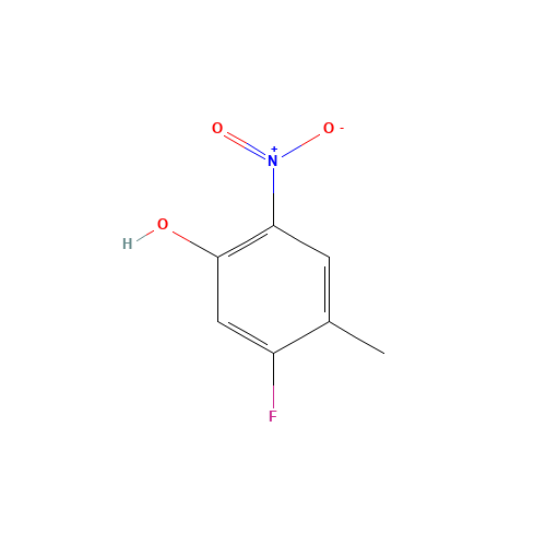 5-fluoro-4-methyl-2-nitrophenol (CAS: 83341-28-0) - Chemical Structure and Molecular Formula 