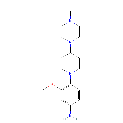 3-methoxy-4-[4-(4-methylpiperazin-1-yl)piperidin-1-yl]aniline (CAS: 1254058-34-8) - Related Chemical Product