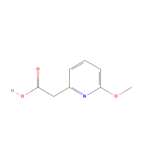 2-(6-methoxypyridin-2-yl)acetic acid (CAS: 944896-97-3) - Chemical Structure and Molecular Formula 