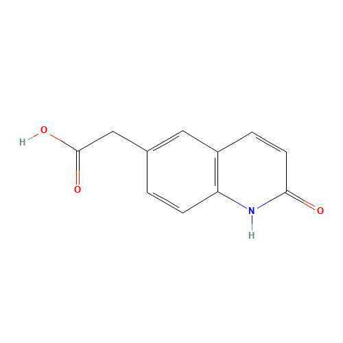 2-(2-oxo-1H-quinolin-6-yl)acetic acid (CAS: 865111-97-3) - Chemical Structure and Molecular Formula 