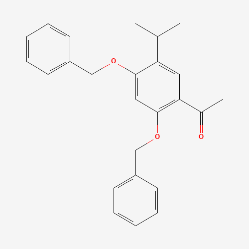 1-[2,4-bis(phenylmethoxy)-5-propan-2-ylphenyl]ethanone (CAS: 747414-18-2) - Chemical Structure and Molecular Formula 