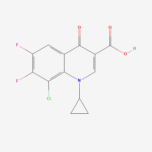 8-chloro-1-cyclopropyl-6,7-difluoro-4-oxoquinoline-3-carboxylic acid (CAS: 101987-89-7) - Related Chemical Product