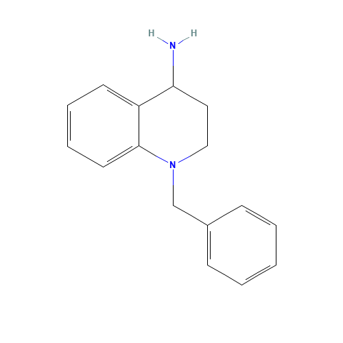 1-benzyl-3,4-dihydro-2H-quinolin-4-amine (CAS: 890839-45-9) - Chemical Structure and Molecular Formula 