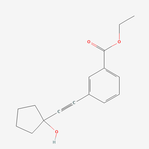 ethyl 3-[2-(1-hydroxycyclopentyl)ethynyl]benzoate (CAS: 884001-29-0) - Related Chemical Product