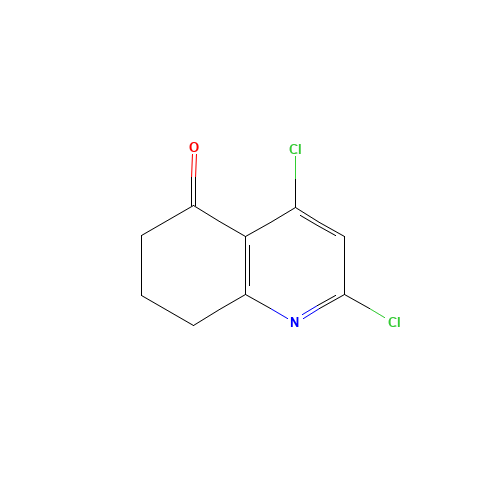 2,4-dichloro-7,8-dihydro-6H-quinolin-5-one (CAS: 1028330-50-8) - Chemical Structure and Molecular Formula 