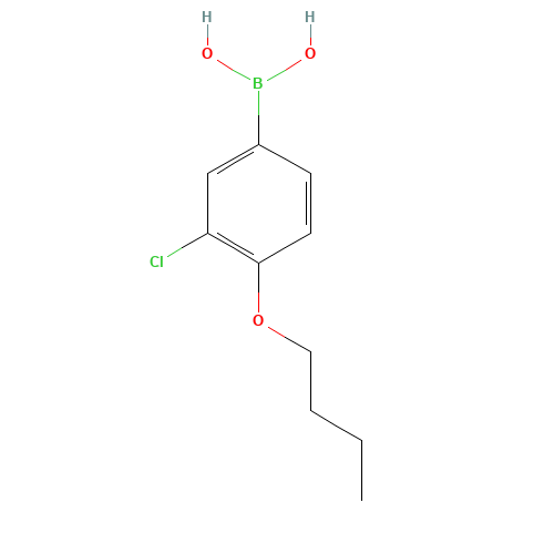 (4-butoxy-3-chlorophenyl)boronic acid (CAS: 480438-55-9) - Chemical Structure and Molecular Formula 
