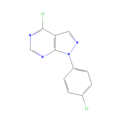 4-chloro-1-(4-chlorophenyl)pyrazolo[3,4-d]pyrimidine (CAS: 5334-59-8) - Related Chemical Product
