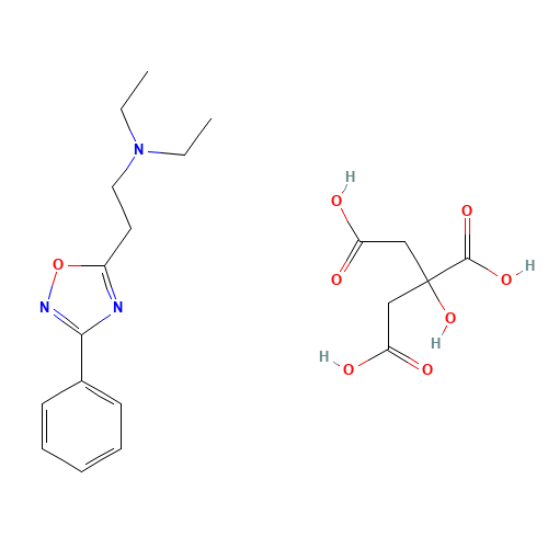 N,N-diethyl-2-(3-phenyl-1,2,4-oxadiazol-5-yl)ethanamine;2-hydroxypropane-1,2,3-tricarboxylic acid (CAS: 1949-20-8) - Related Chemical Product