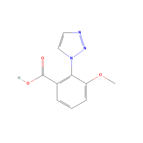 3-methoxy-2-(triazol-1-yl)benzoic acid (CAS: 1293286-23-3) - Chemical Structure and Molecular Formula 