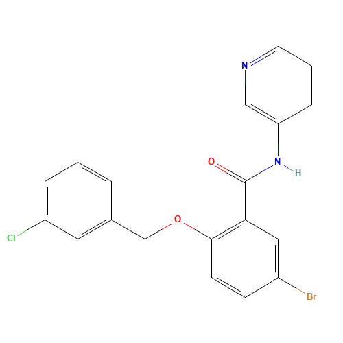 5-bromo-2-[(3-chlorophenyl)methoxy]-N-pyridin-3-ylbenzamide (CAS: 1285513-52-1) - Related Chemical Product
