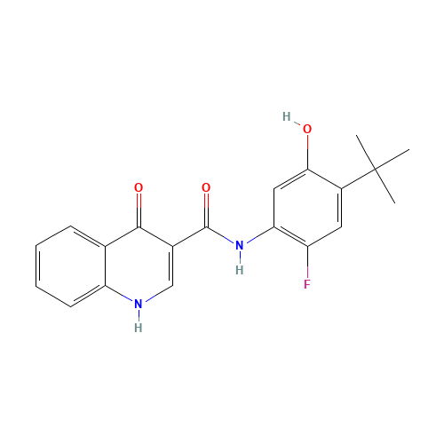 N-(4-tert-butyl-2-fluoro-5-hydroxyphenyl)-4-oxo-1H-quinoline-3-carboxamide (CAS: 873051-59-3) - Related Chemical Product