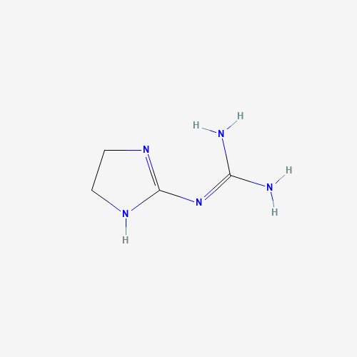 2-(4,5-dihydro-1H-imidazol-2-yl)guanidine (CAS: 76943-16-3) - Chemical Structure and Molecular Formula 