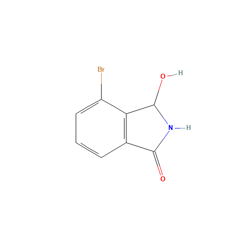 4-bromo-3-hydroxy-2,3-dihydroisoindol-1-one (CAS: 1372882-57-9) - Chemical Structure and Molecular Formula 