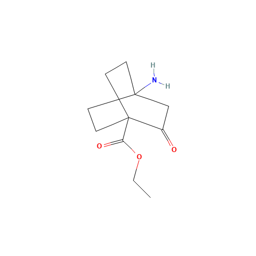 ethyl 1-amino-3-oxobicyclo[2.2.2]octane-4-carboxylate (CAS: 1544662-57-8) - Chemical Structure and Molecular Formula 