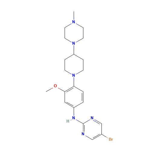 5-bromo-N-[3-methoxy-4-[4-(4-methylpiperazin-1-yl)piperidin-1-yl]phenyl]pyrimidin-2-amine (CAS: 1453211-46-5) - Related Chemical Product