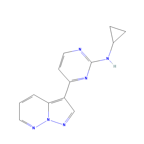 N-cyclopropyl-4-pyrazolo[1,5-b]pyridazin-3-ylpyrimidin-2-amine (CAS: 551919-54-1) - Related Chemical Product