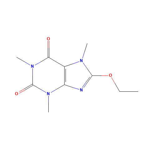 8-ethoxy-1,3,7-trimethylpurine-2,6-dione (CAS: 577-66-2) - Chemical Structure and Molecular Formula 