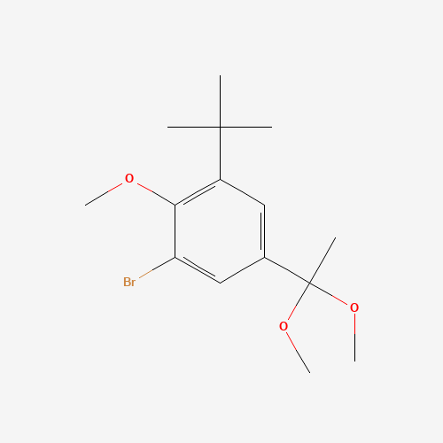 1-bromo-3-tert-butyl-5-(1,1-dimethoxyethyl)-2-methoxybenzene (CAS: 756840-11-6) - Related Chemical Product