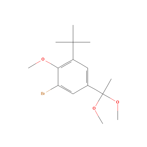 1-bromo-3-tert-butyl-5-(1,1-dimethoxyethyl)-2-methoxybenzene (CAS: 756840-11-6) - Related Chemical Product