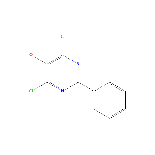 4,6-dichloro-5-methoxy-2-phenylpyrimidine (CAS: 92616-52-9) - Chemical Structure and Molecular Formula 