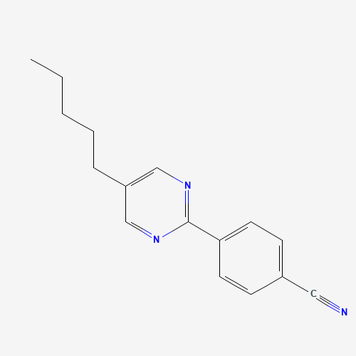 4-(5-pentylpyrimidin-2-yl)benzonitrile (CAS: 59855-05-9) - Chemical Structure and Molecular Formula 