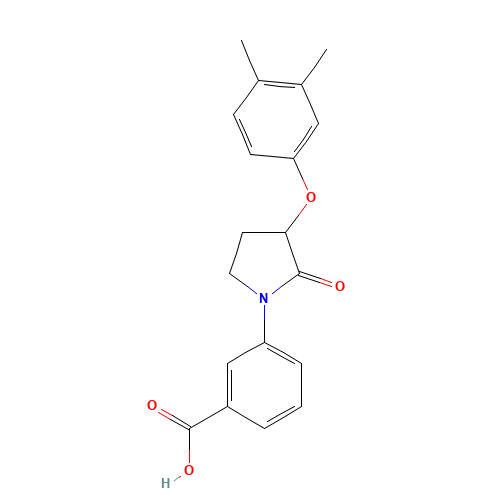 3-[3-(3,4-dimethylphenoxy)-2-oxopyrrolidin-1-yl]benzoic acid (CAS: 649774-33-4) - Related Chemical Product