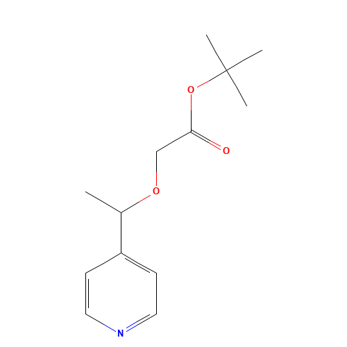tert-butyl 2-(1-pyridin-4-ylethoxy)acetate (CAS: 945422-98-0) - Chemical Structure and Molecular Formula 