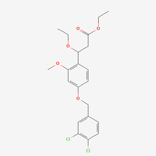 ethyl 3-[4-[(3,4-dichlorophenyl)methoxy]-2-methoxyphenyl]-3-ethoxypropanoate (CAS: 1202577-43-2) - Related Chemical Product