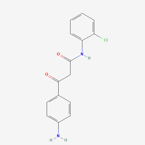 3-(4-aminophenyl)-N-(2-chlorophenyl)-3-oxopropanamide (CAS: 62253-94-5) - Chemical Structure and Molecular Formula 