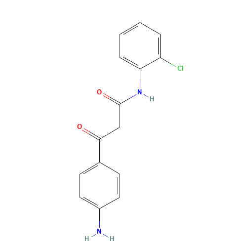 3-(4-aminophenyl)-N-(2-chlorophenyl)-3-oxopropanamide (CAS: 62253-94-5) - Chemical Structure and Molecular Formula 