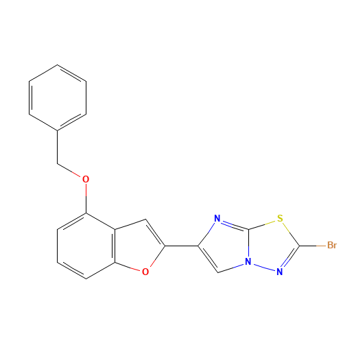 2-bromo-6-(4-phenylmethoxy-1-benzofuran-2-yl)imidazo[2,1-b][1,3,4]thiadiazole (CAS: 1476848-29-9) - Related Chemical Product
