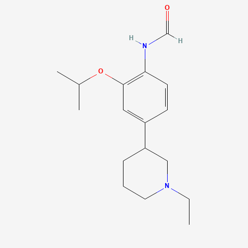 N-[4-(1-ethylpiperidin-3-yl)-2-propan-2-yloxyphenyl]formamide (CAS: 1462951-65-0) - Chemical Structure and Molecular Formula 