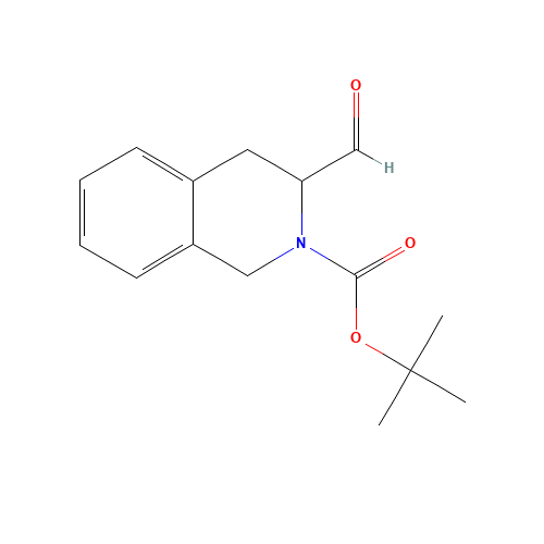 tert-butyl 3-formyl-3,4-dihydro-1H-isoquinoline-2-carboxylate (CAS: 104668-15-7) - Chemical Structure and Molecular Formula 