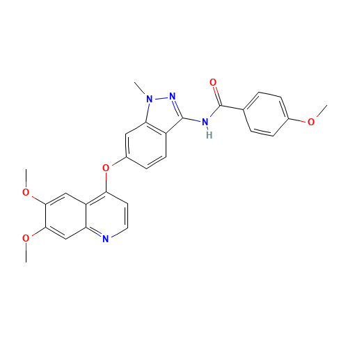 N-[6-(6,7-dimethoxyquinolin-4-yl)oxy-1-methylindazol-3-yl]-4-methoxybenzamide (CAS: 862178-87-8) - Related Chemical Product