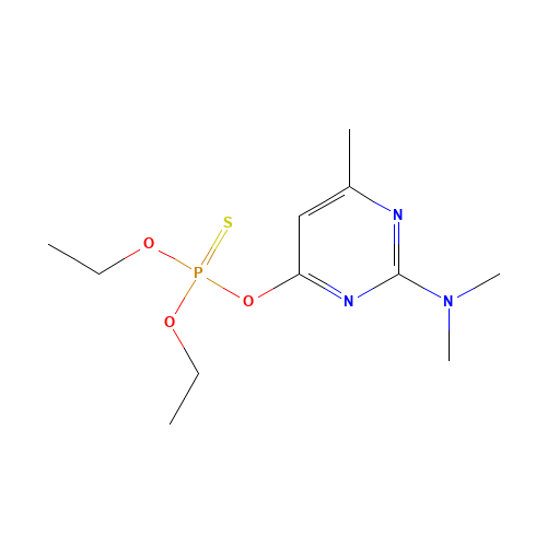 4-diethoxyphosphinothioyloxy-N,N,6-trimethylpyrimidin-2-amine (CAS: 5221-49-8) - Related Chemical Product