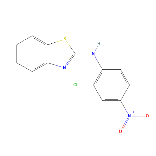 N-(2-chloro-4-nitrophenyl)-1,3-benzothiazol-2-amine (CAS: 315228-33-2) - Chemical Structure and Molecular Formula 