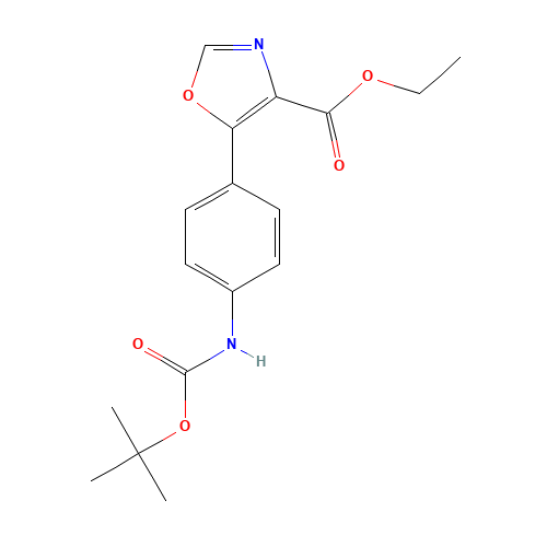 ethyl 5-[4-[(2-methylpropan-2-yl)oxycarbonylamino]phenyl]-1,3-oxazole-4-carboxylate (CAS: 391248-22-9) - Related Chemical Product