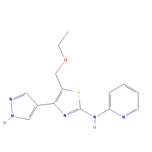5-(ethoxymethyl)-4-(1H-pyrazol-4-yl)-N-pyridin-2-yl-1,3-thiazol-2-amine (CAS: 1235312-77-2) - Related Chemical Product