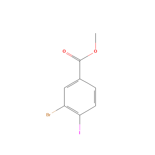 methyl 3-bromo-4-iodobenzoate (CAS: 249647-24-3) - Chemical Structure and Molecular Formula 