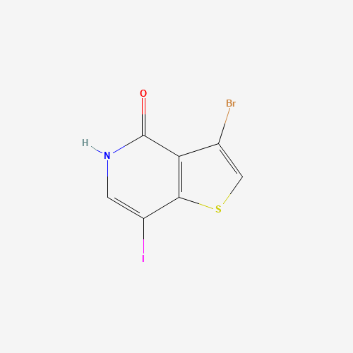 3-bromo-7-iodo-5H-thieno[3,2-c]pyridin-4-one (CAS: 799293-88-2) - Chemical Structure and Molecular Formula 