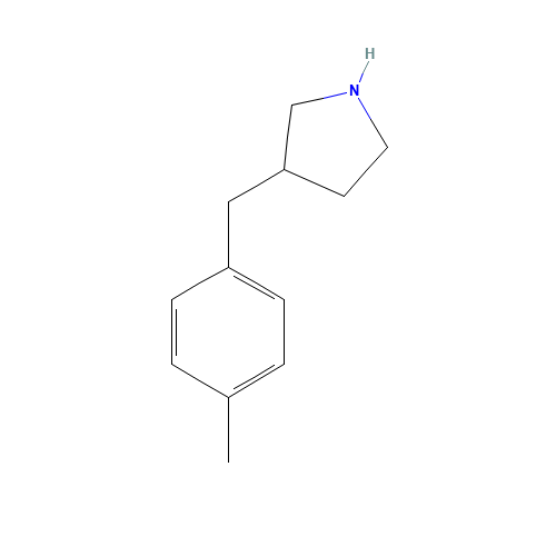3-[(4-methylphenyl)methyl]pyrrolidine (CAS: 193220-16-5) - Chemical Structure and Molecular Formula 